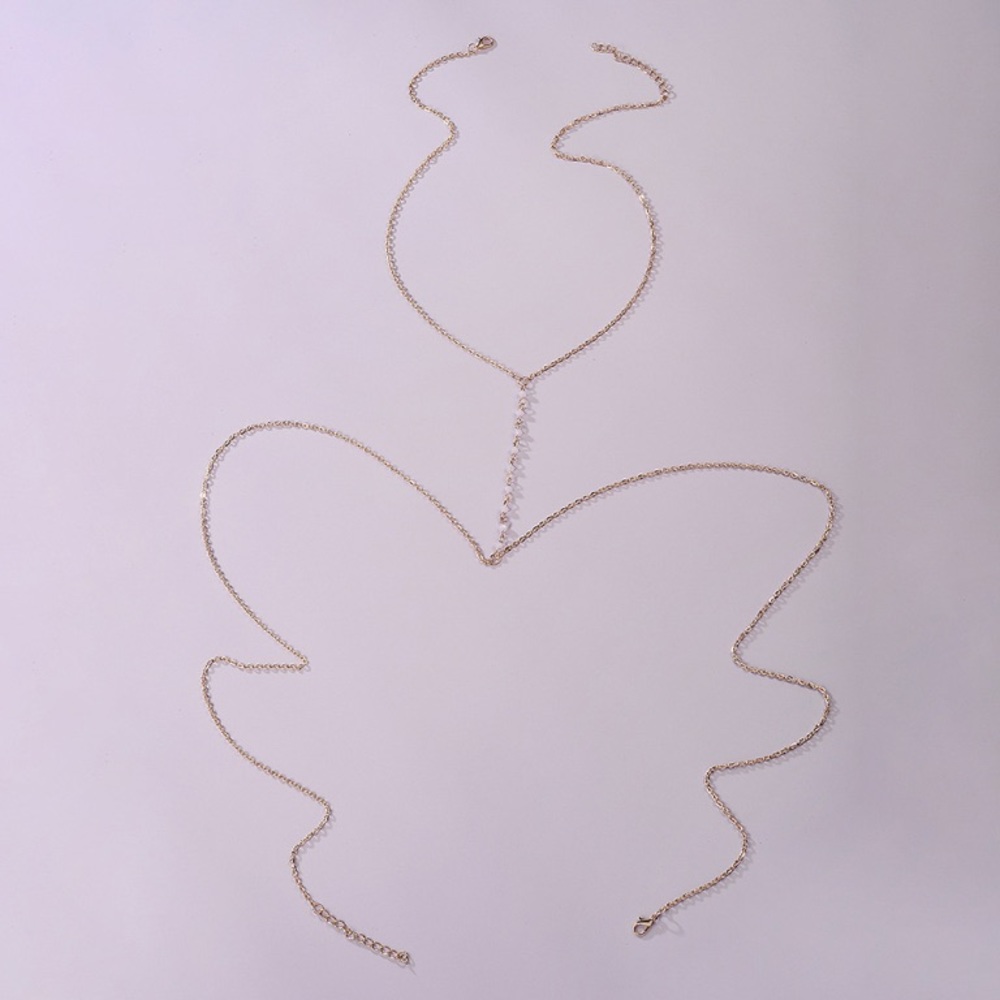 Gold Body Necklace Belly Chain - Picture 2 of 5